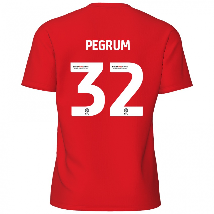 Niño Camiseta Charlie Pegrum #32 Rojo 1ª Equipación 2024/25 La Camisa Argentina