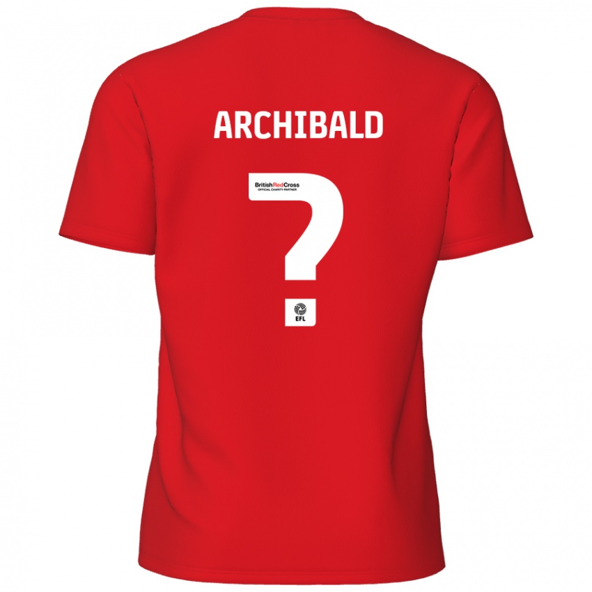 Niño Camiseta Aaron Archibald #0 Rojo 1ª Equipación 2024/25 La Camisa Argentina