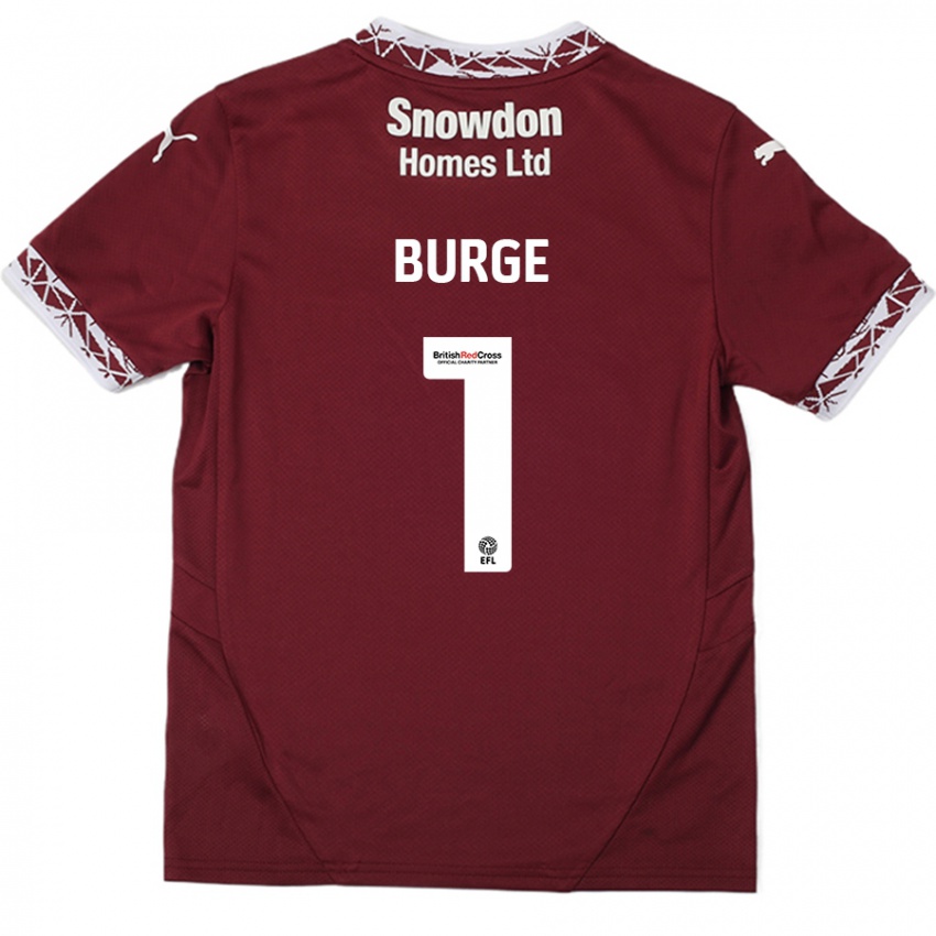 Niño Camiseta Lee Burge #1 Borgoña 1ª Equipación 2024/25 La Camisa Argentina