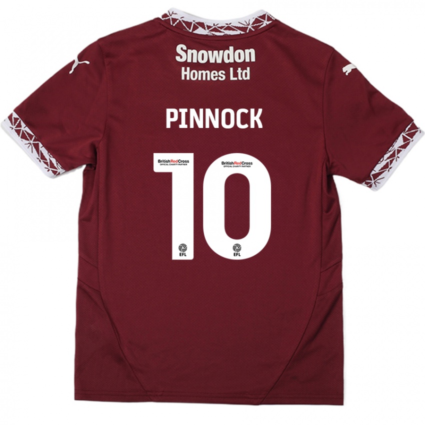 Niño Camiseta Mitch Pinnock #10 Borgoña 1ª Equipación 2024/25 La Camisa Argentina