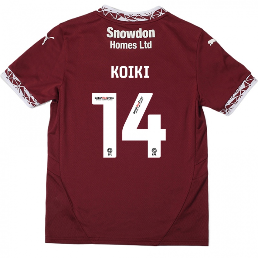 Niño Camiseta Ali Koiki #14 Borgoña 1ª Equipación 2024/25 La Camisa Argentina