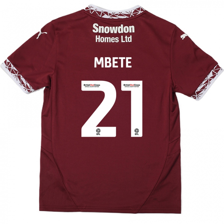 Niño Camiseta Luke Mbete #21 Borgoña 1ª Equipación 2024/25 La Camisa Argentina