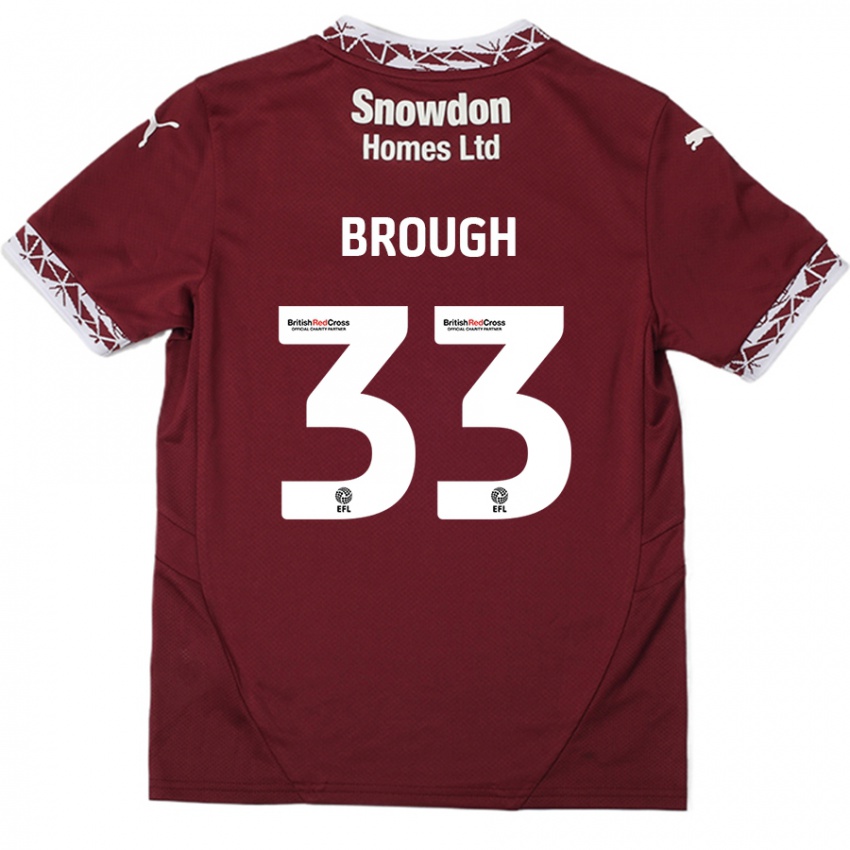 Niño Camiseta Patrick Brough #33 Borgoña 1ª Equipación 2024/25 La Camisa Argentina