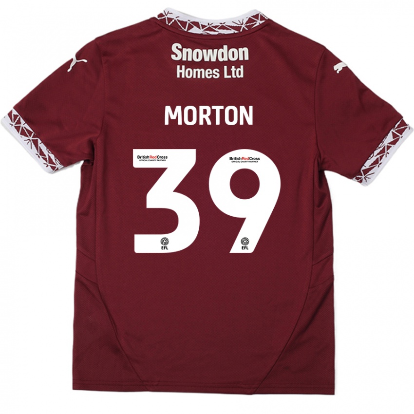 Niño Camiseta Callum Morton #39 Borgoña 1ª Equipación 2024/25 La Camisa Argentina