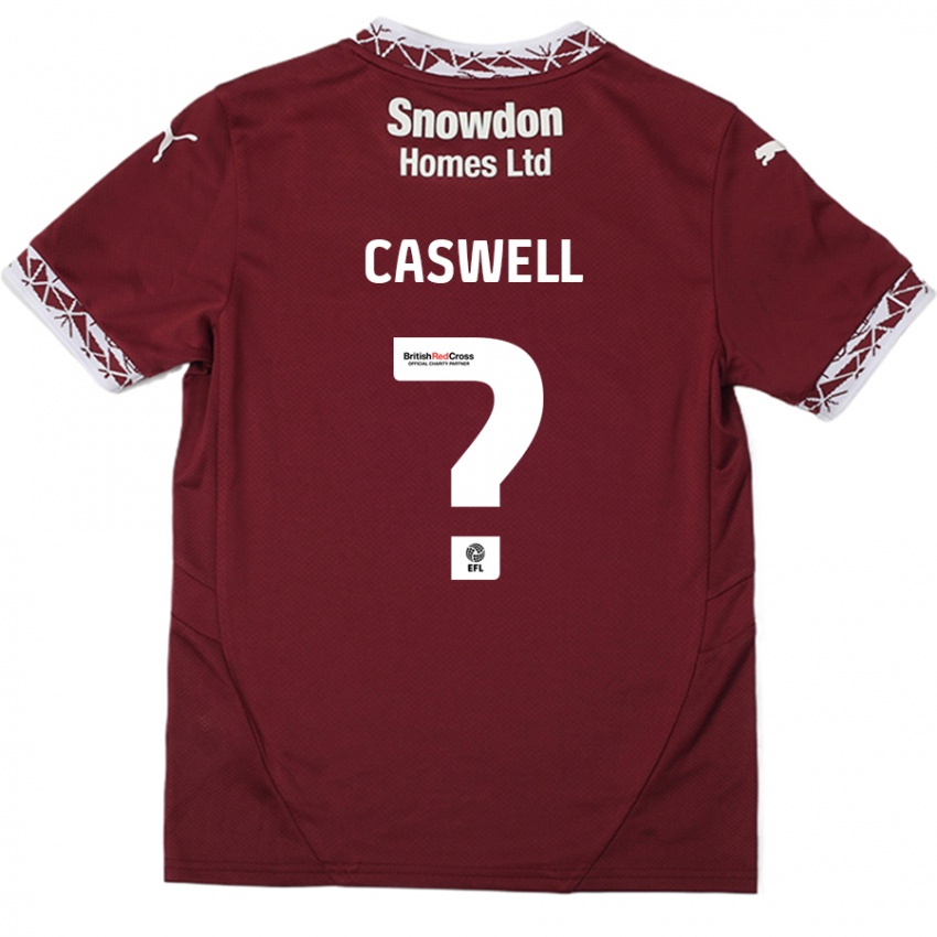 Niño Camiseta Jordan Caswell #0 Borgoña 1ª Equipación 2024/25 La Camisa Argentina