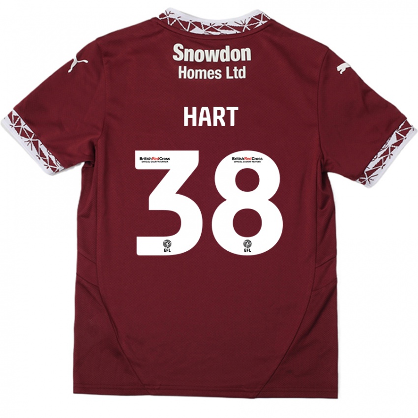 Niño Camiseta Jamari Hart #38 Borgoña 1ª Equipación 2024/25 La Camisa Argentina