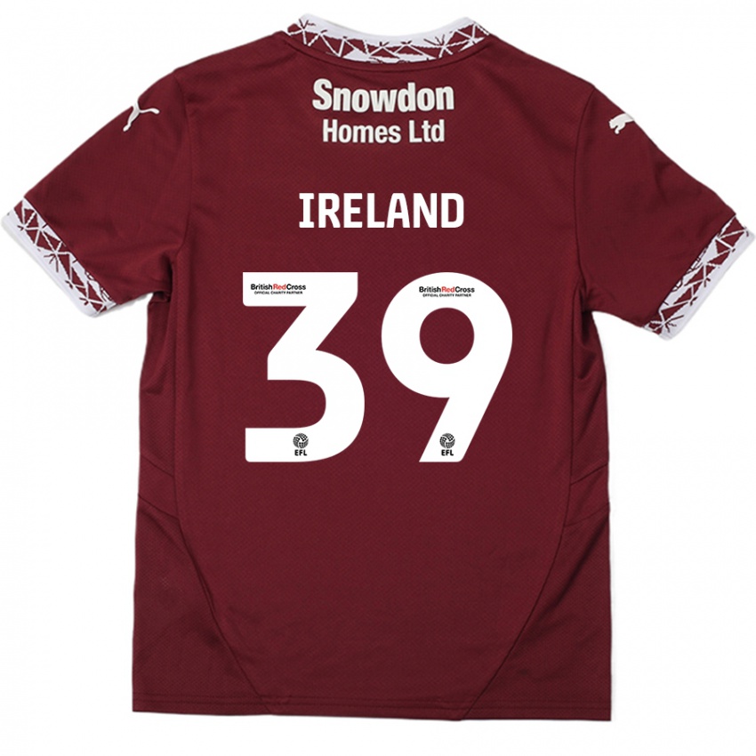 Niño Camiseta Matthew Ireland #39 Borgoña 1ª Equipación 2024/25 La Camisa Argentina