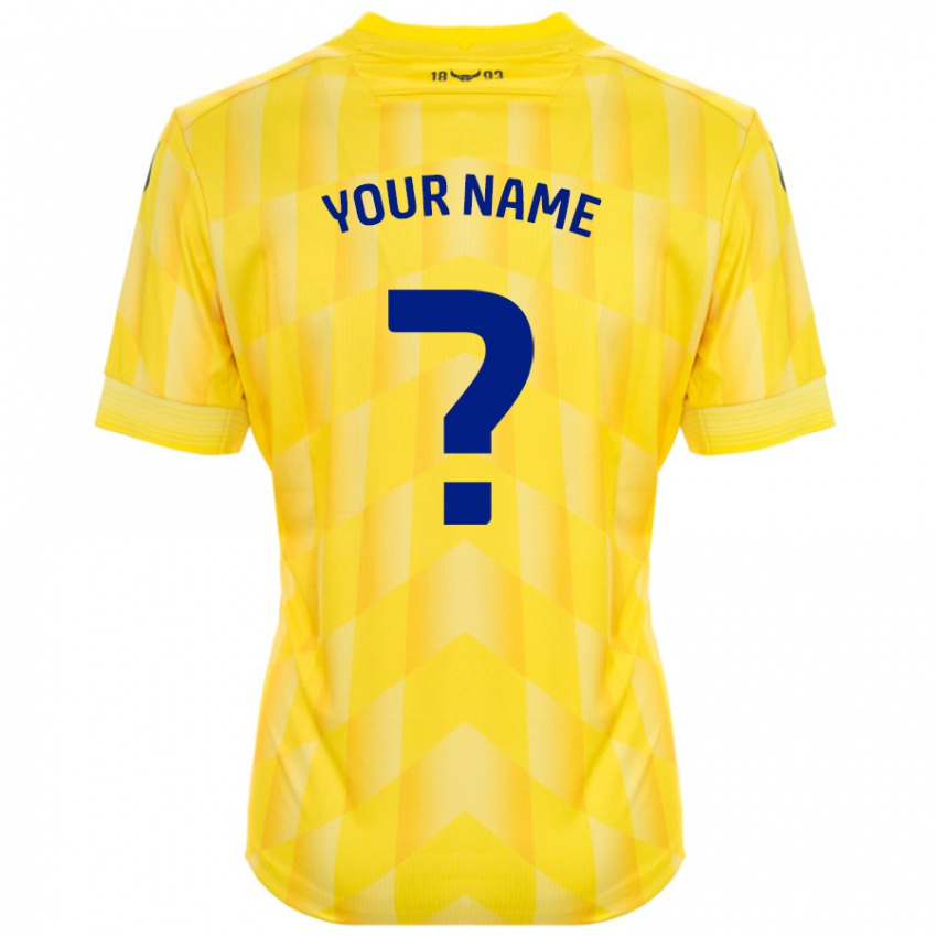 Niño Camiseta Su Nombre #0 Amarillo 1ª Equipación 2024/25 La Camisa Argentina