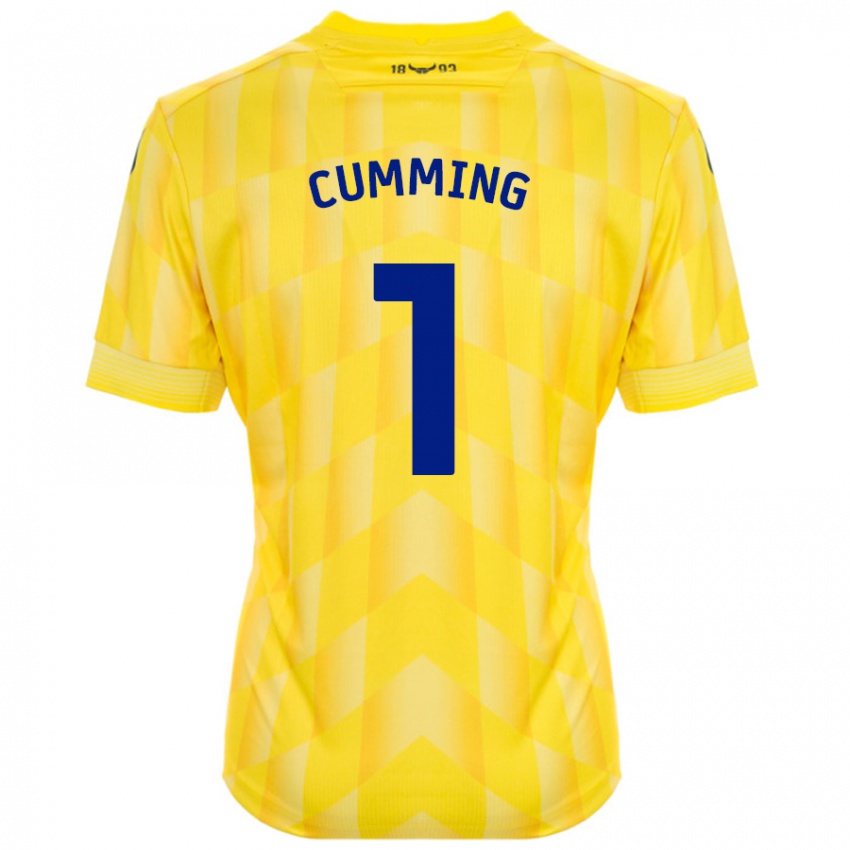 Niño Camiseta Jamie Cumming #1 Amarillo 1ª Equipación 2024/25 La Camisa Argentina