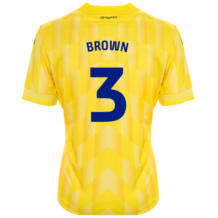 Niño Camiseta Ciaron Brown #3 Amarillo 1ª Equipación 2024/25 La Camisa Argentina