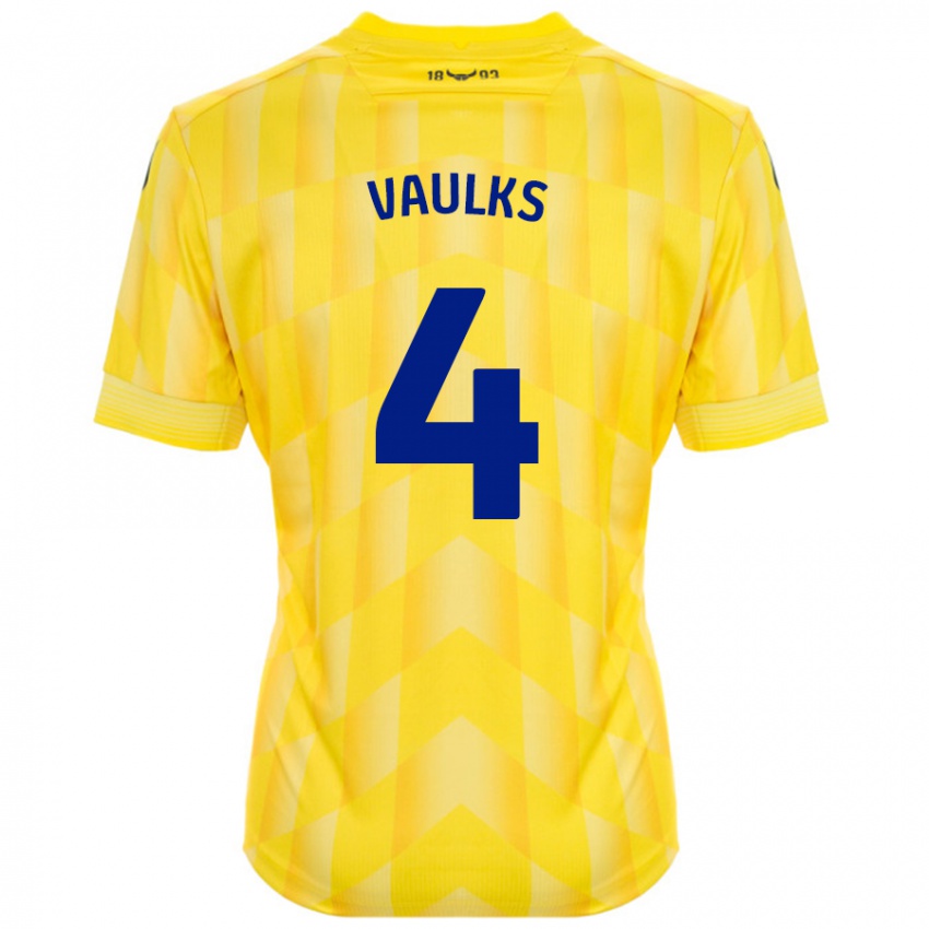 Niño Camiseta Will Vaulks #4 Amarillo 1ª Equipación 2024/25 La Camisa Argentina