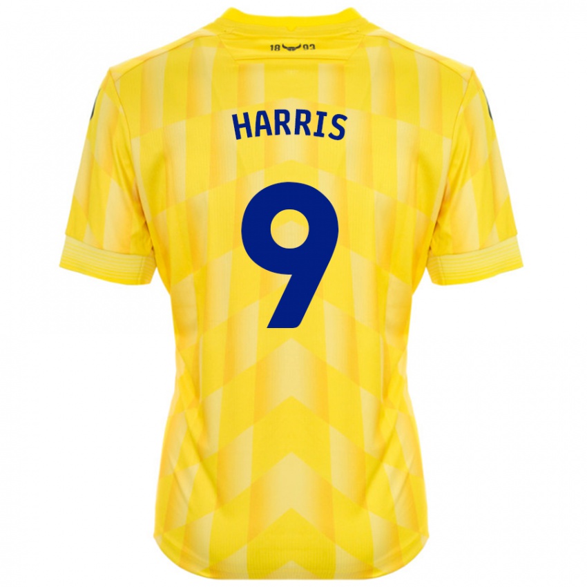 Niño Camiseta Mark Harris #9 Amarillo 1ª Equipación 2024/25 La Camisa Argentina