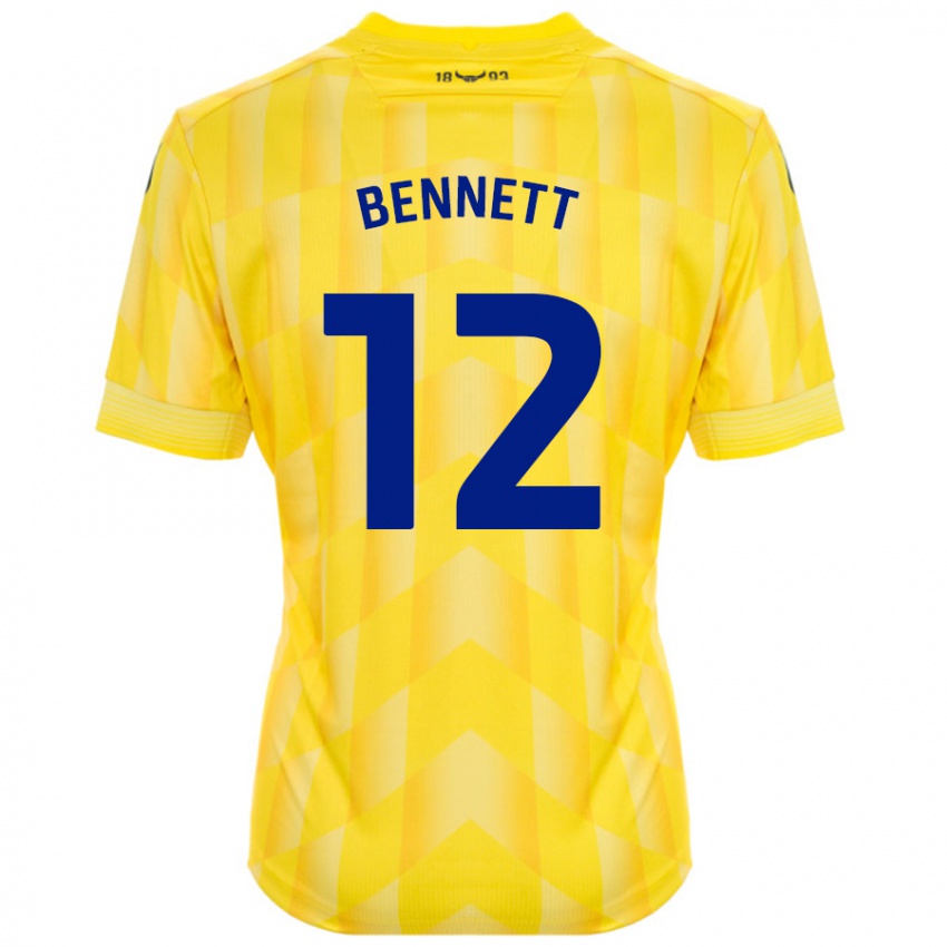 Niño Camiseta Joe Bennett #12 Amarillo 1ª Equipación 2024/25 La Camisa Argentina