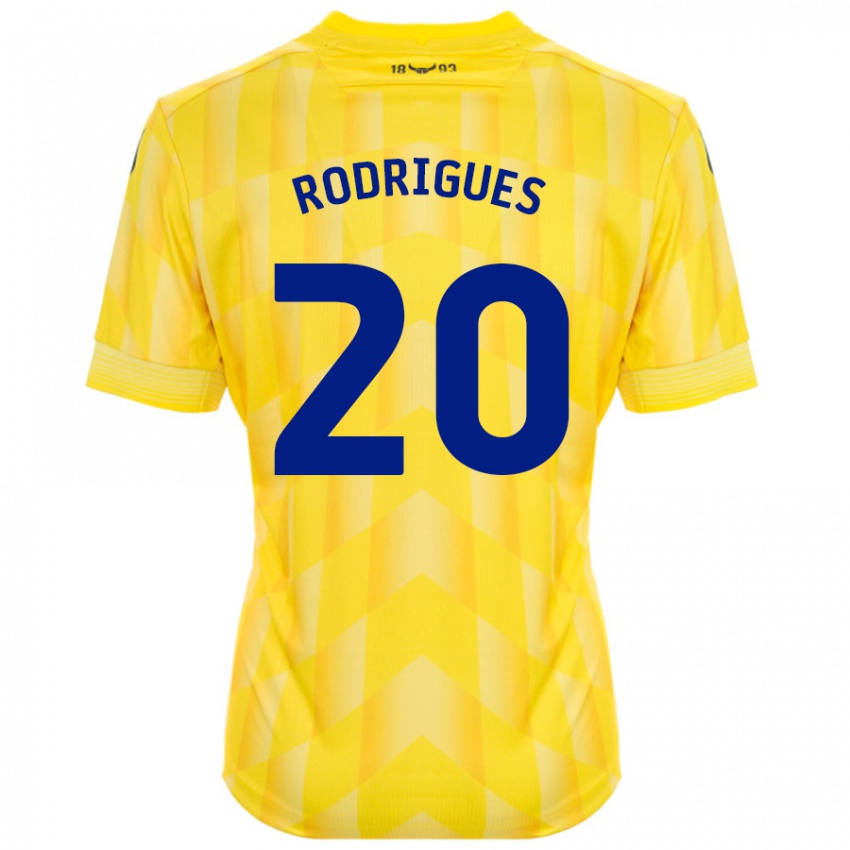 Niño Camiseta Rúben Rodrigues #20 Amarillo 1ª Equipación 2024/25 La Camisa Argentina