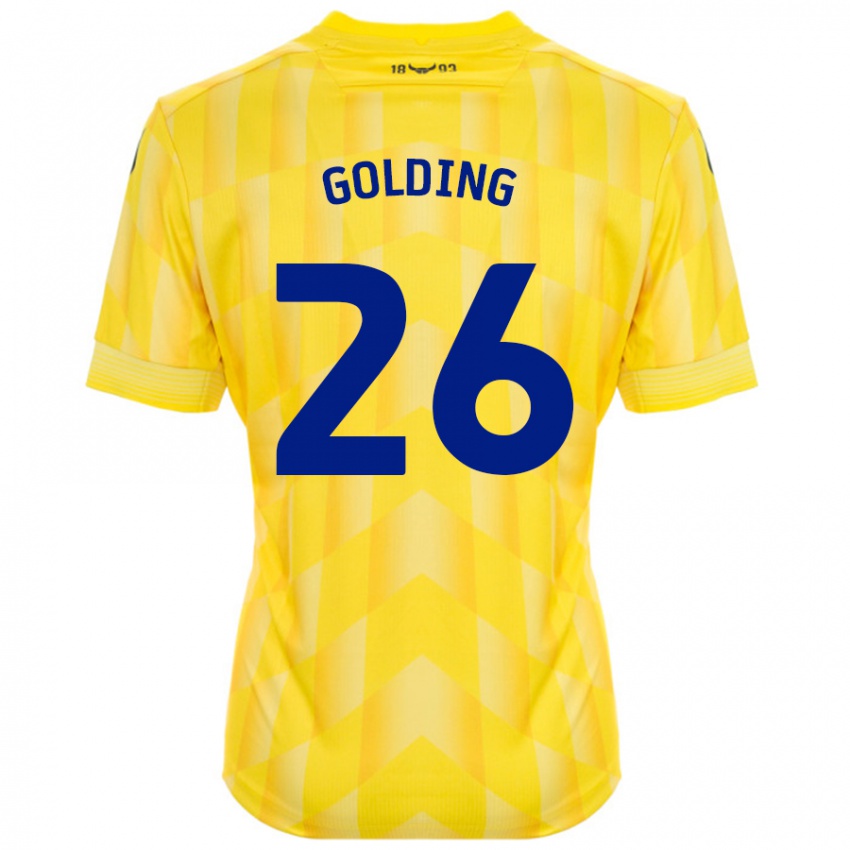 Niño Camiseta James Golding #26 Amarillo 1ª Equipación 2024/25 La Camisa Argentina