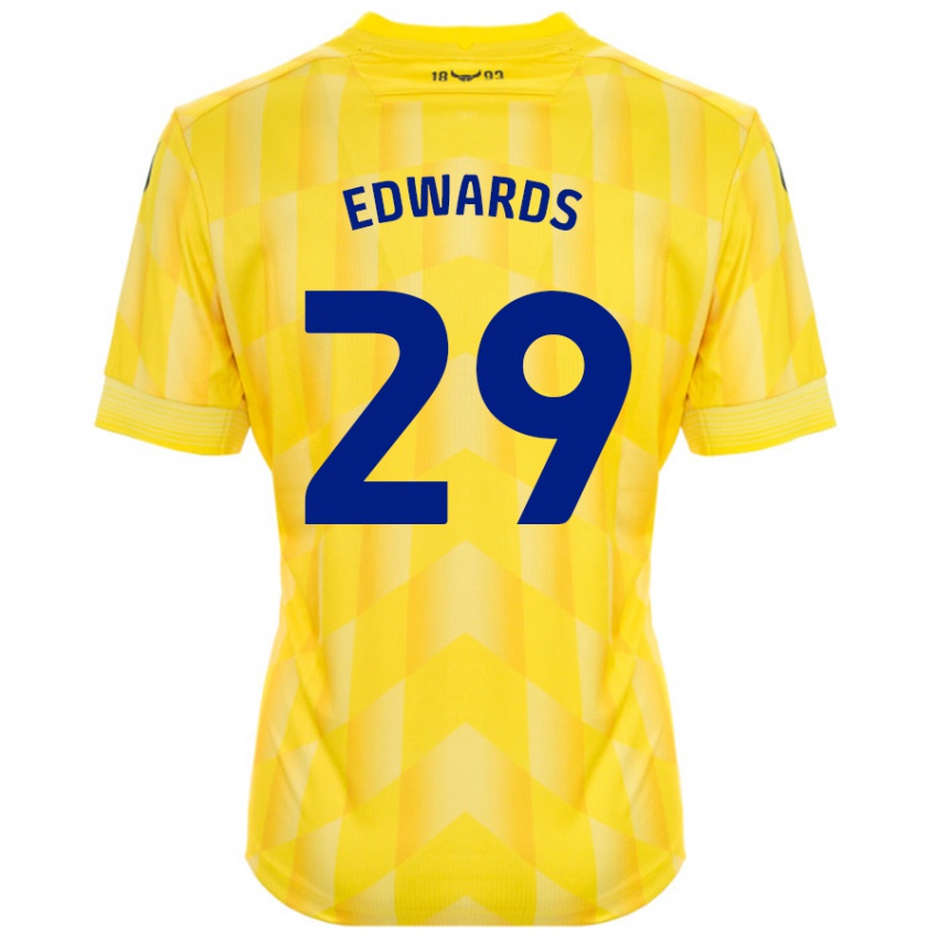 Niño Camiseta Kyle Edwards #29 Amarillo 1ª Equipación 2024/25 La Camisa Argentina