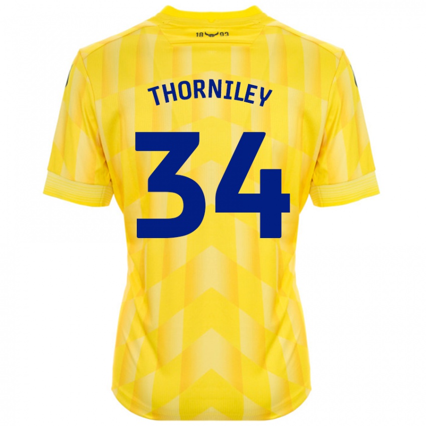 Niño Camiseta Jordan Thorniley #34 Amarillo 1ª Equipación 2024/25 La Camisa Argentina