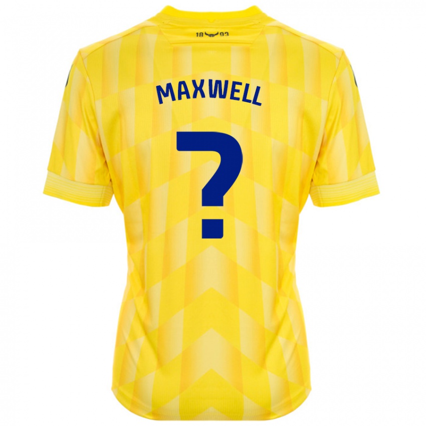 Niño Camiseta Rashane Maxwell #0 Amarillo 1ª Equipación 2024/25 La Camisa Argentina