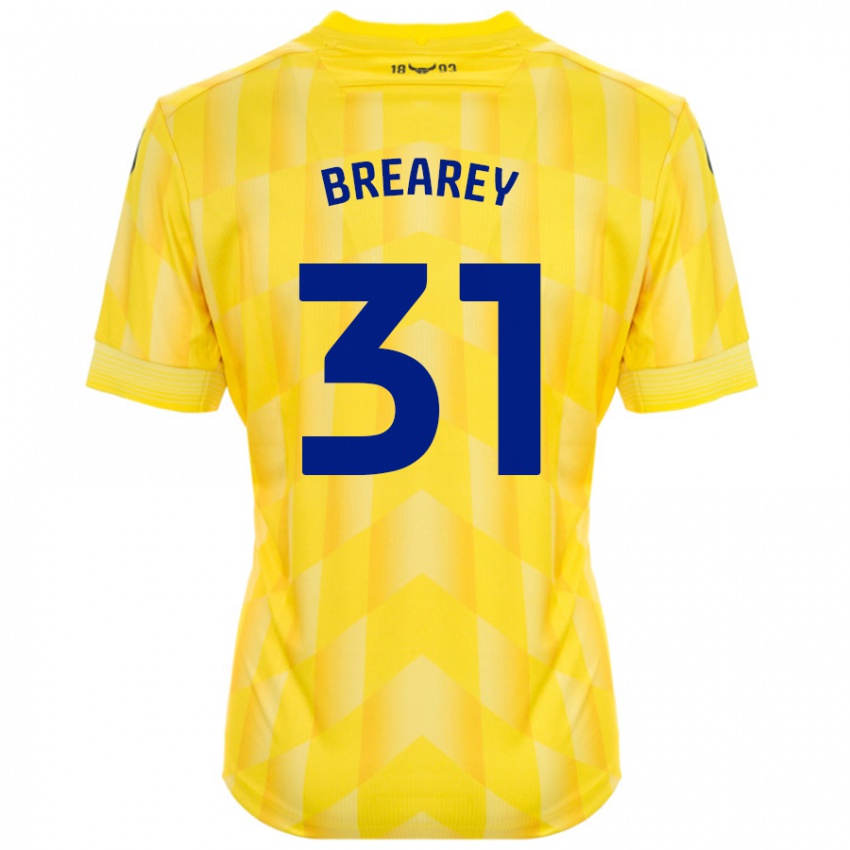 Niño Camiseta Eddie Brearey #31 Amarillo 1ª Equipación 2024/25 La Camisa Argentina