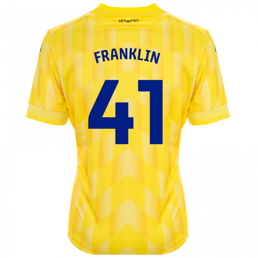 Niño Camiseta George Franklin #41 Amarillo 1ª Equipación 2024/25 La Camisa Argentina