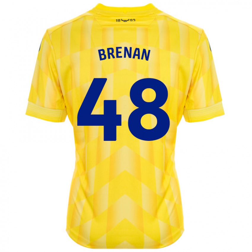 Niño Camiseta Tobias Brenan #48 Amarillo 1ª Equipación 2024/25 La Camisa Argentina