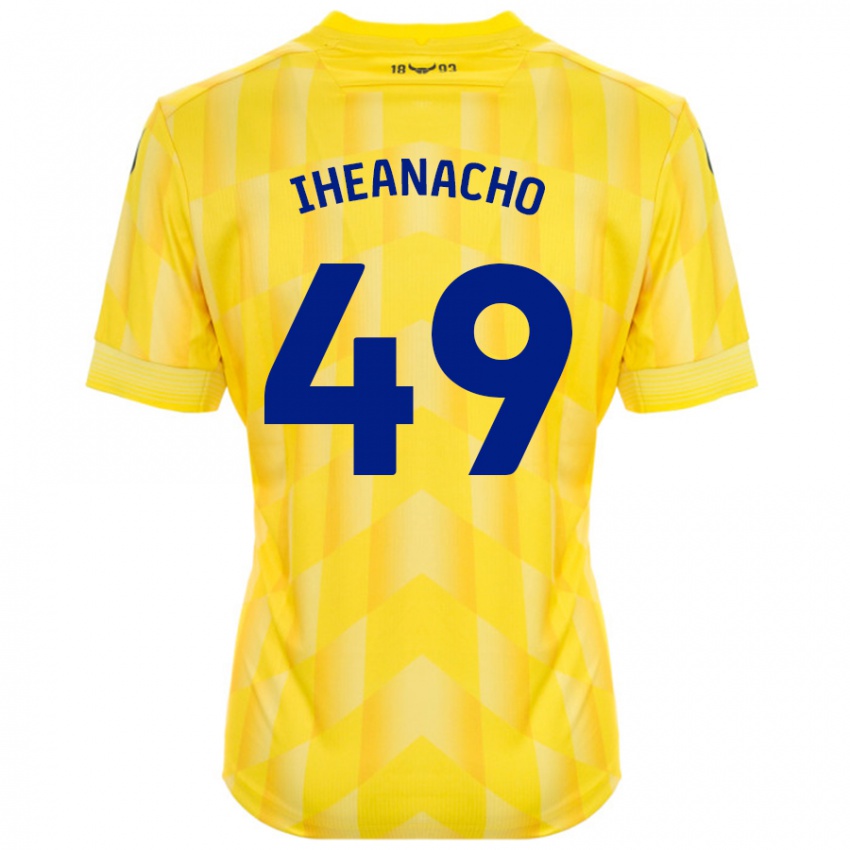 Niño Camiseta Josh Iheanacho #49 Amarillo 1ª Equipación 2024/25 La Camisa Argentina