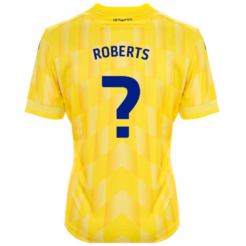 Niño Camiseta Amber Roberts #0 Amarillo 1ª Equipación 2024/25 La Camisa Argentina