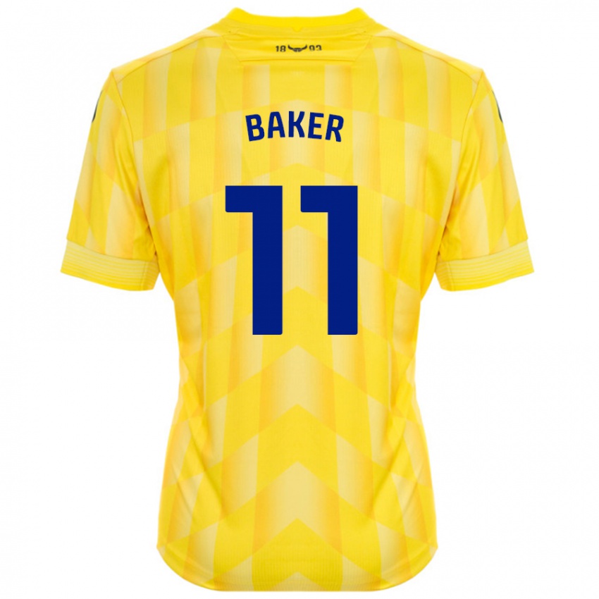 Niño Camiseta Sophie Baker #11 Amarillo 1ª Equipación 2024/25 La Camisa Argentina