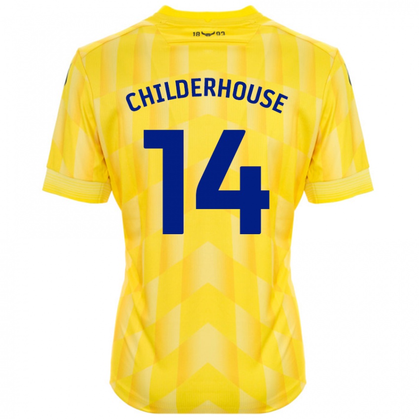 Niño Camiseta Molly Childerhouse #14 Amarillo 1ª Equipación 2024/25 La Camisa Argentina