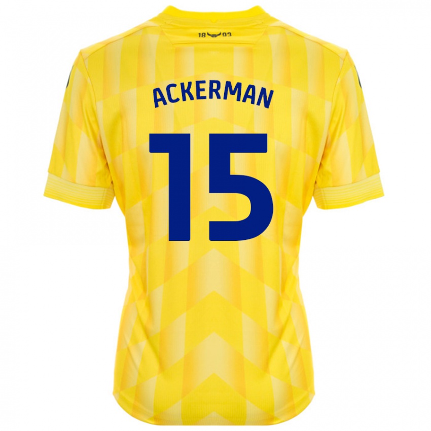 Niño Camiseta Daisy Ackerman #15 Amarillo 1ª Equipación 2024/25 La Camisa Argentina