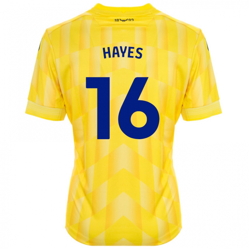 Niño Camiseta Georgia Hayes #16 Amarillo 1ª Equipación 2024/25 La Camisa Argentina