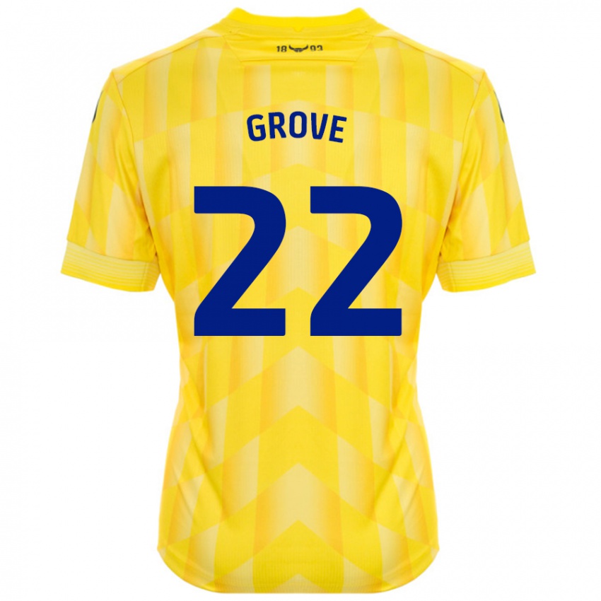 Niño Camiseta Jade Grove #22 Amarillo 1ª Equipación 2024/25 La Camisa Argentina