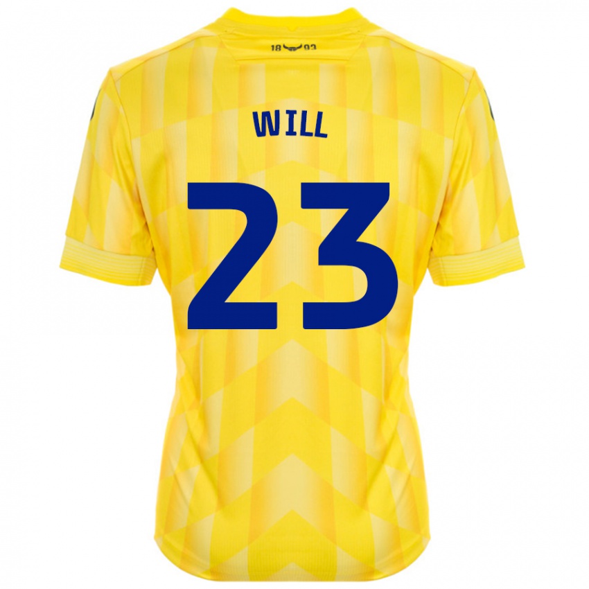 Niño Camiseta Merrick Will #23 Amarillo 1ª Equipación 2024/25 La Camisa Argentina