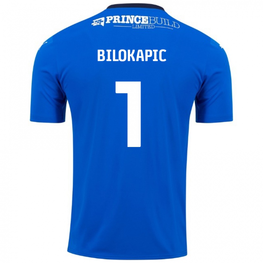 Niño Camiseta Nicholas Bilokapic #1 Azul Blanco 1ª Equipación 2024/25 La Camisa Argentina