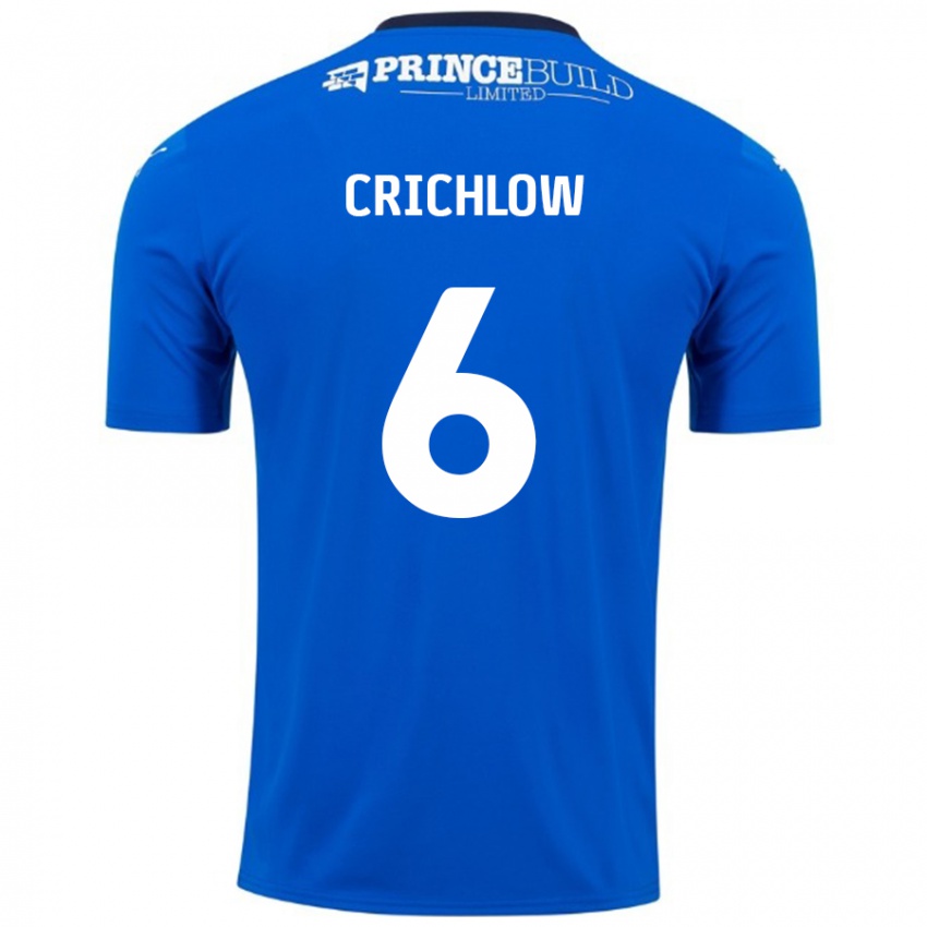 Niño Camiseta Romoney Crichlow #6 Azul Blanco 1ª Equipación 2024/25 La Camisa Argentina