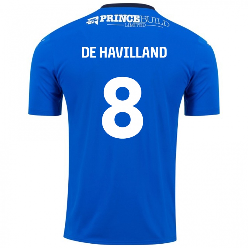 Niño Camiseta Ryan De Havilland #8 Azul Blanco 1ª Equipación 2024/25 La Camisa Argentina