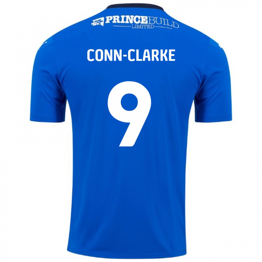 Niño Camiseta Chris Conn-Clarke #9 Azul Blanco 1ª Equipación 2024/25 La Camisa Argentina