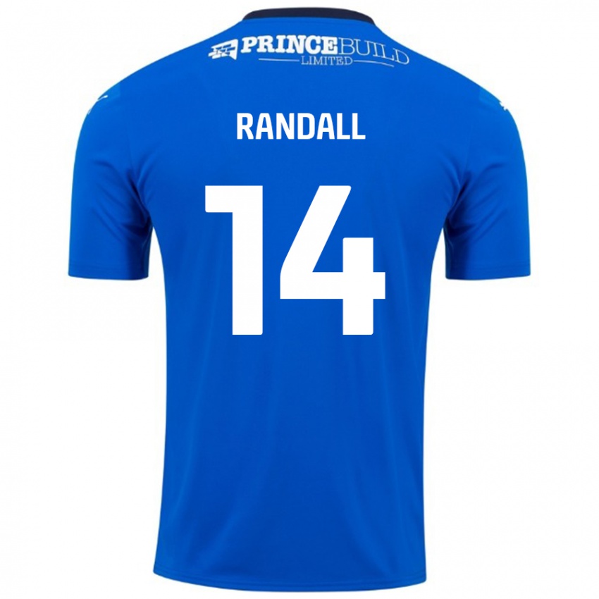 Niño Camiseta Joel Randall #14 Azul Blanco 1ª Equipación 2024/25 La Camisa Argentina