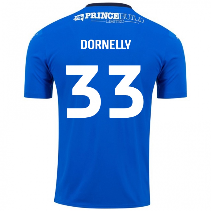 Niño Camiseta James Dornelly #33 Azul Blanco 1ª Equipación 2024/25 La Camisa Argentina