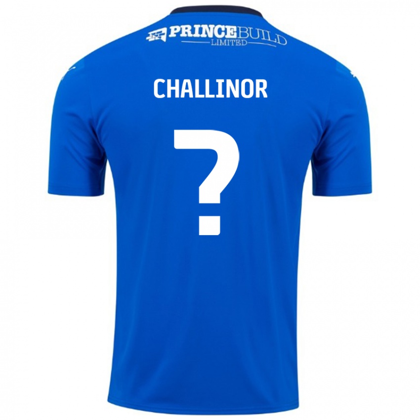 Niño Camiseta Ben Challinor #0 Azul Blanco 1ª Equipación 2024/25 La Camisa Argentina