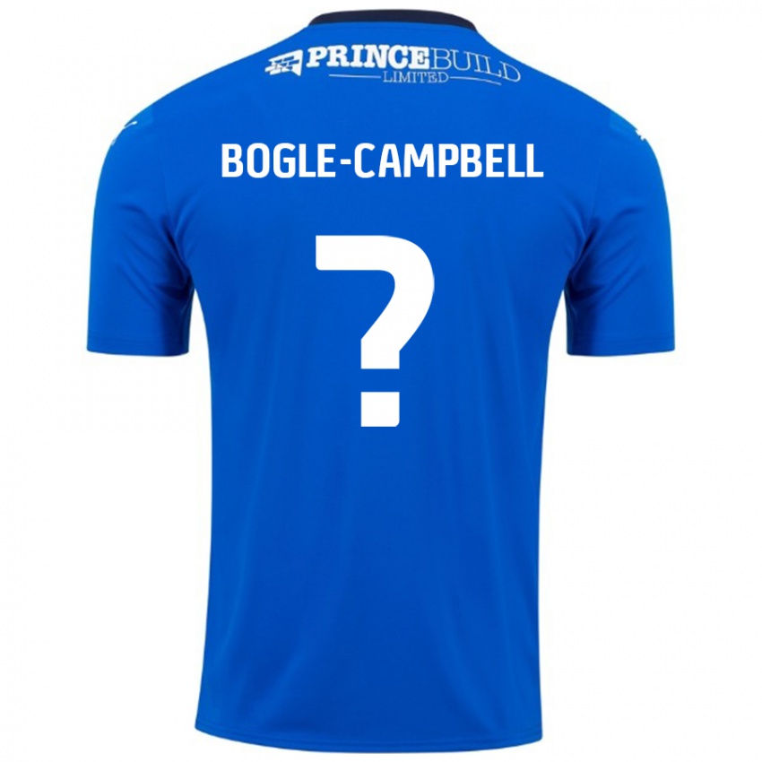 Niño Camiseta Ma'kel Bogle-Campbell #0 Azul Blanco 1ª Equipación 2024/25 La Camisa Argentina