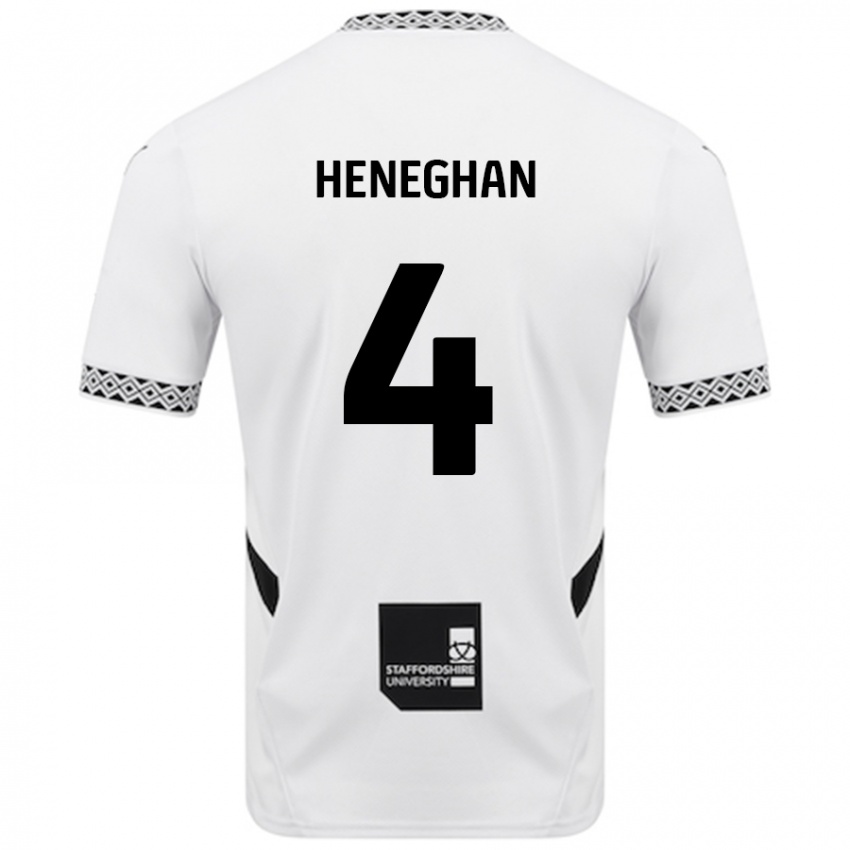 Niño Camiseta Ben Heneghan #4 Blanco 1ª Equipación 2024/25 La Camisa Argentina