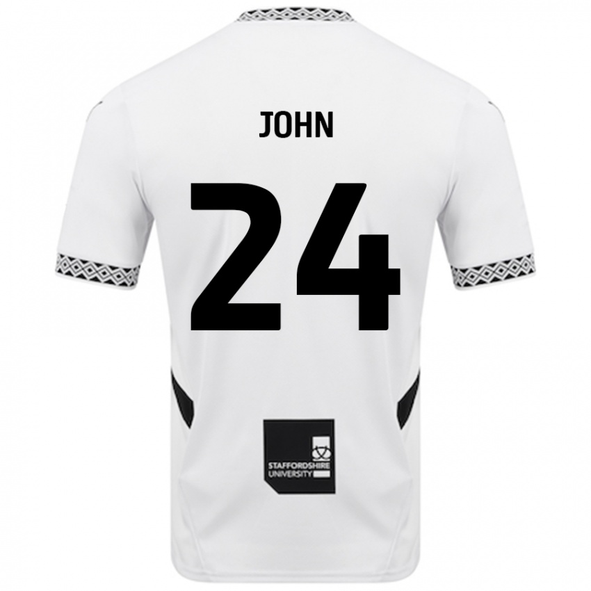 Niño Camiseta Kyle John #24 Blanco 1ª Equipación 2024/25 La Camisa Argentina