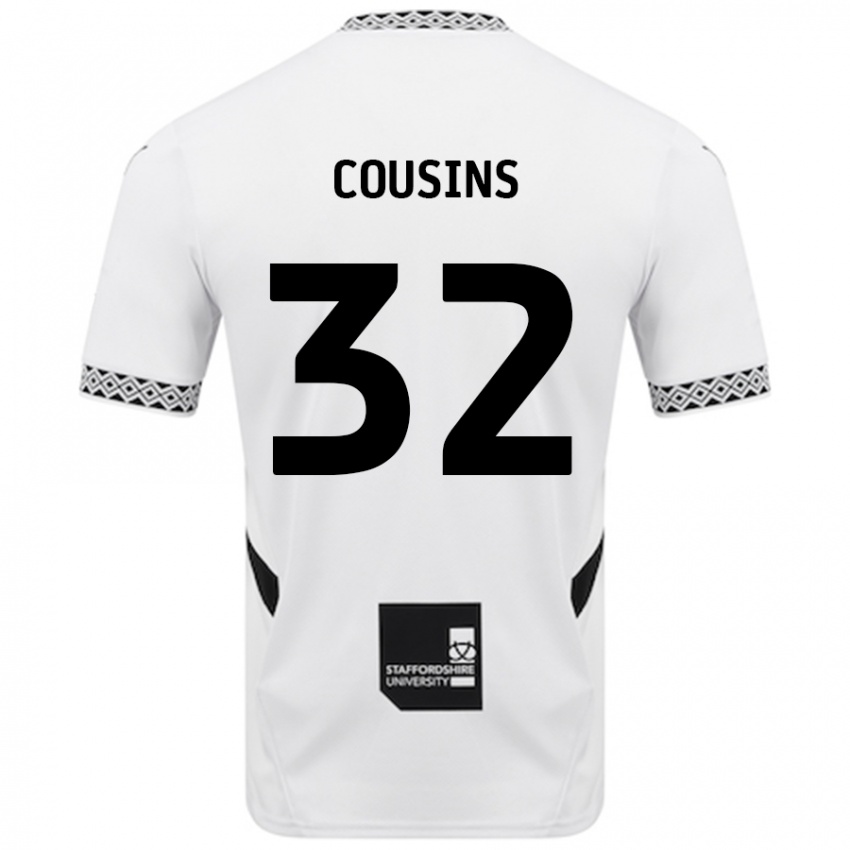 Niño Camiseta Logan Cousins #32 Blanco 1ª Equipación 2024/25 La Camisa Argentina