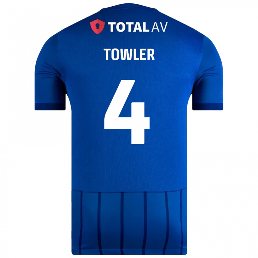 Niño Camiseta Ryley Towler #4 Azul 1ª Equipación 2024/25 La Camisa Argentina