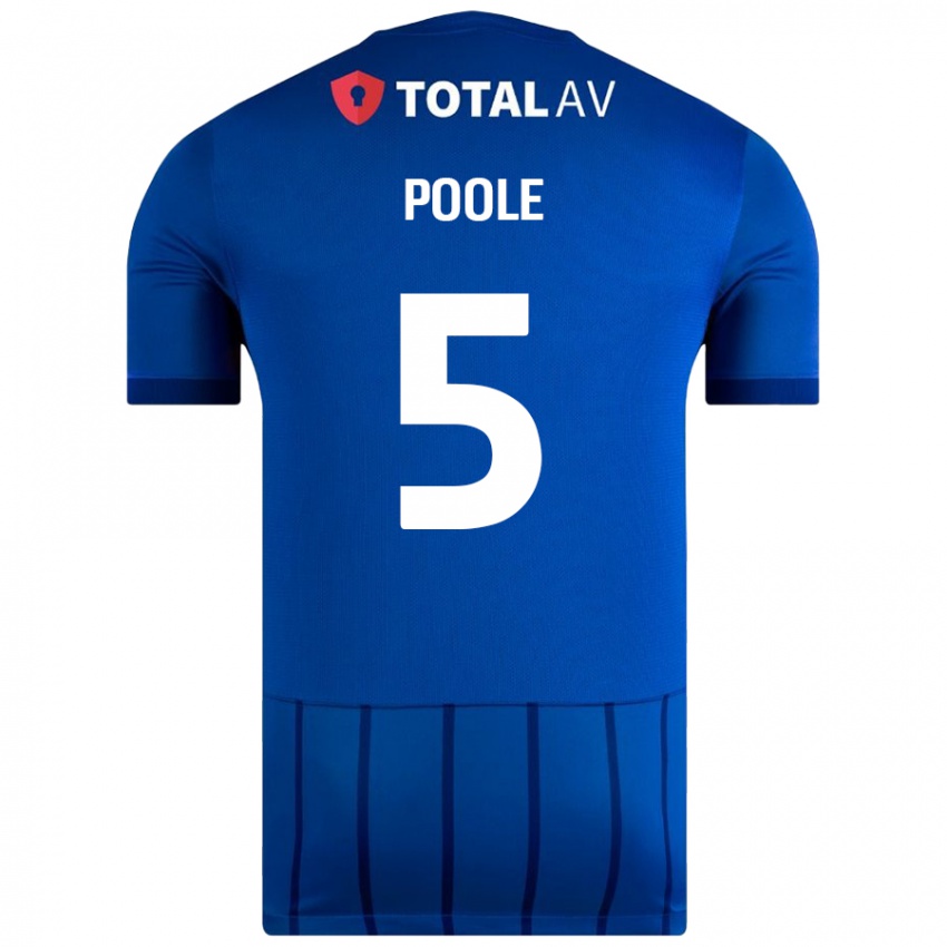 Niño Camiseta Regan Poole #5 Azul 1ª Equipación 2024/25 La Camisa Argentina