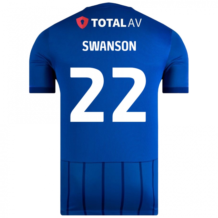 Niño Camiseta Zak Swanson #22 Azul 1ª Equipación 2024/25 La Camisa Argentina