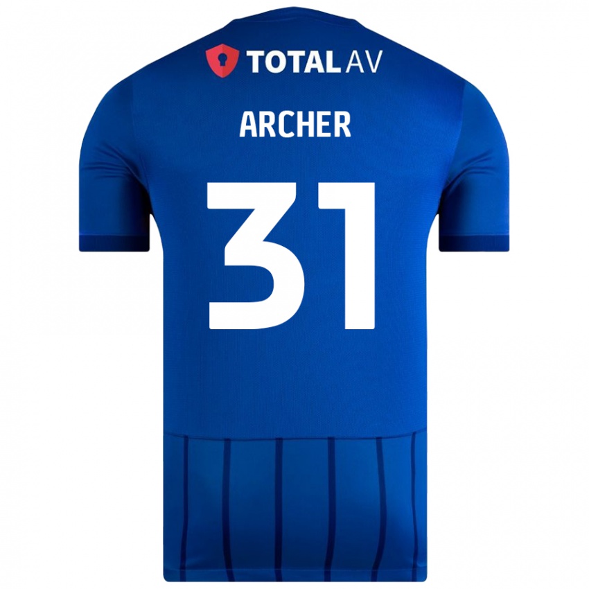 Niño Camiseta Jordan Archer #31 Azul 1ª Equipación 2024/25 La Camisa Argentina