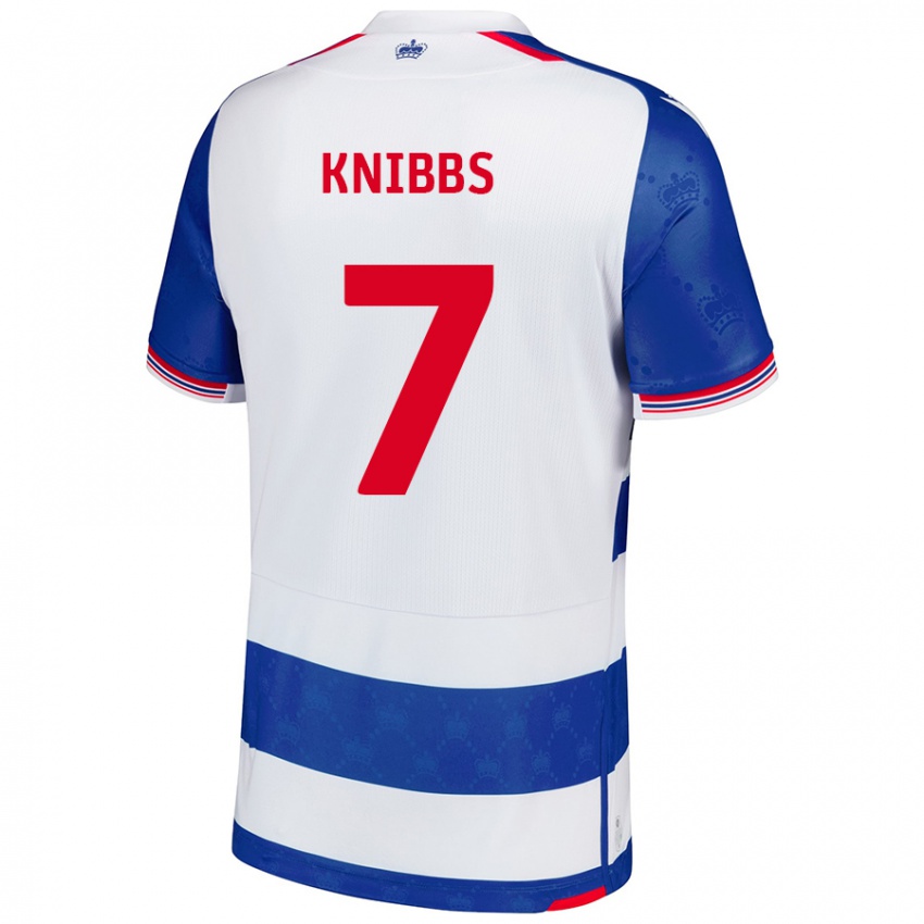 Niño Camiseta Harvey Knibbs #7 Azul Blanco 1ª Equipación 2024/25 La Camisa Argentina