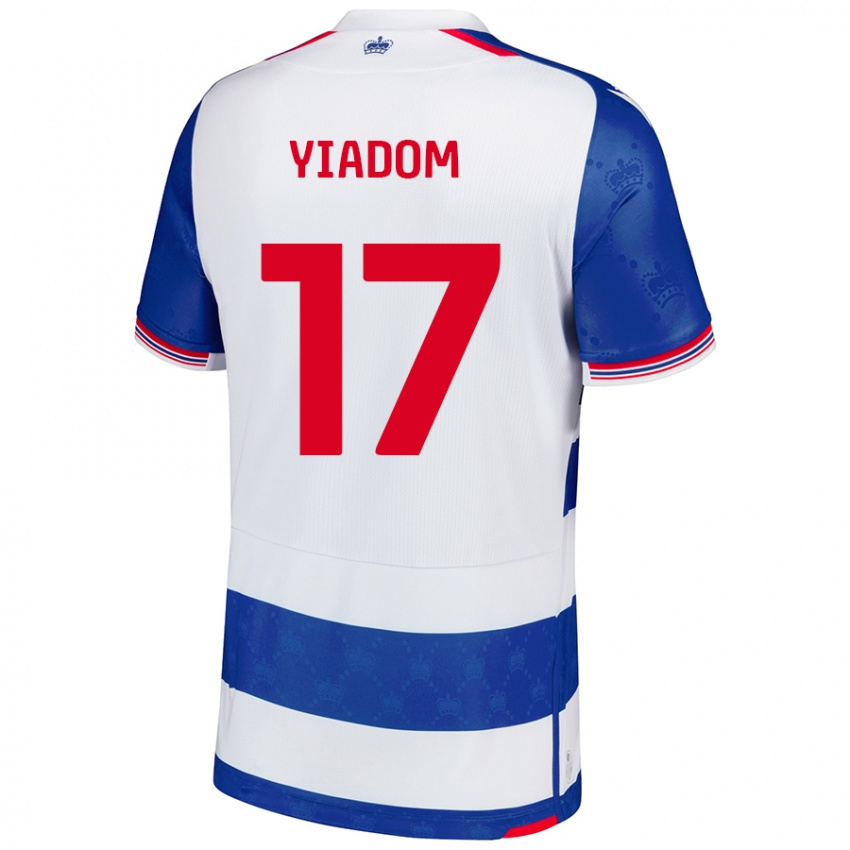 Niño Camiseta Andy Yiadom #17 Azul Blanco 1ª Equipación 2024/25 La Camisa Argentina